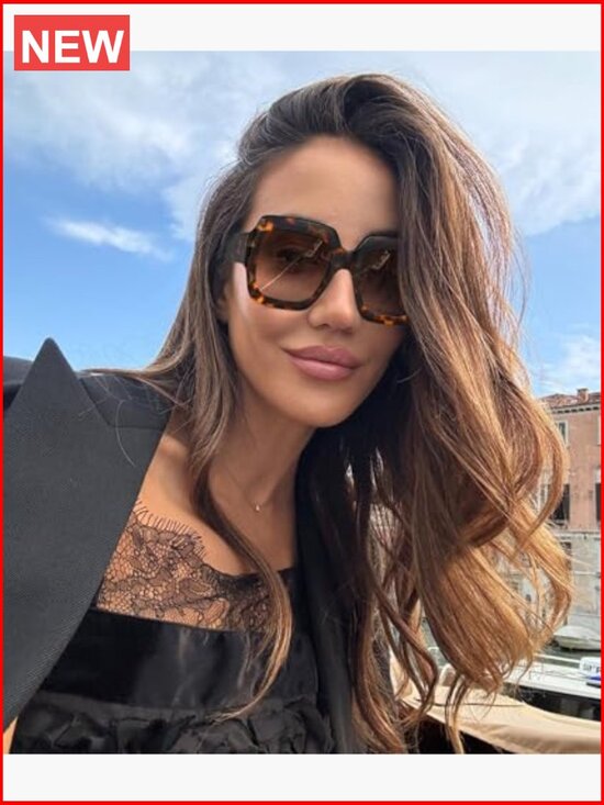 Oversized Square Sunglasses Women Retro Shades Luxury UV400 Protection main image 6